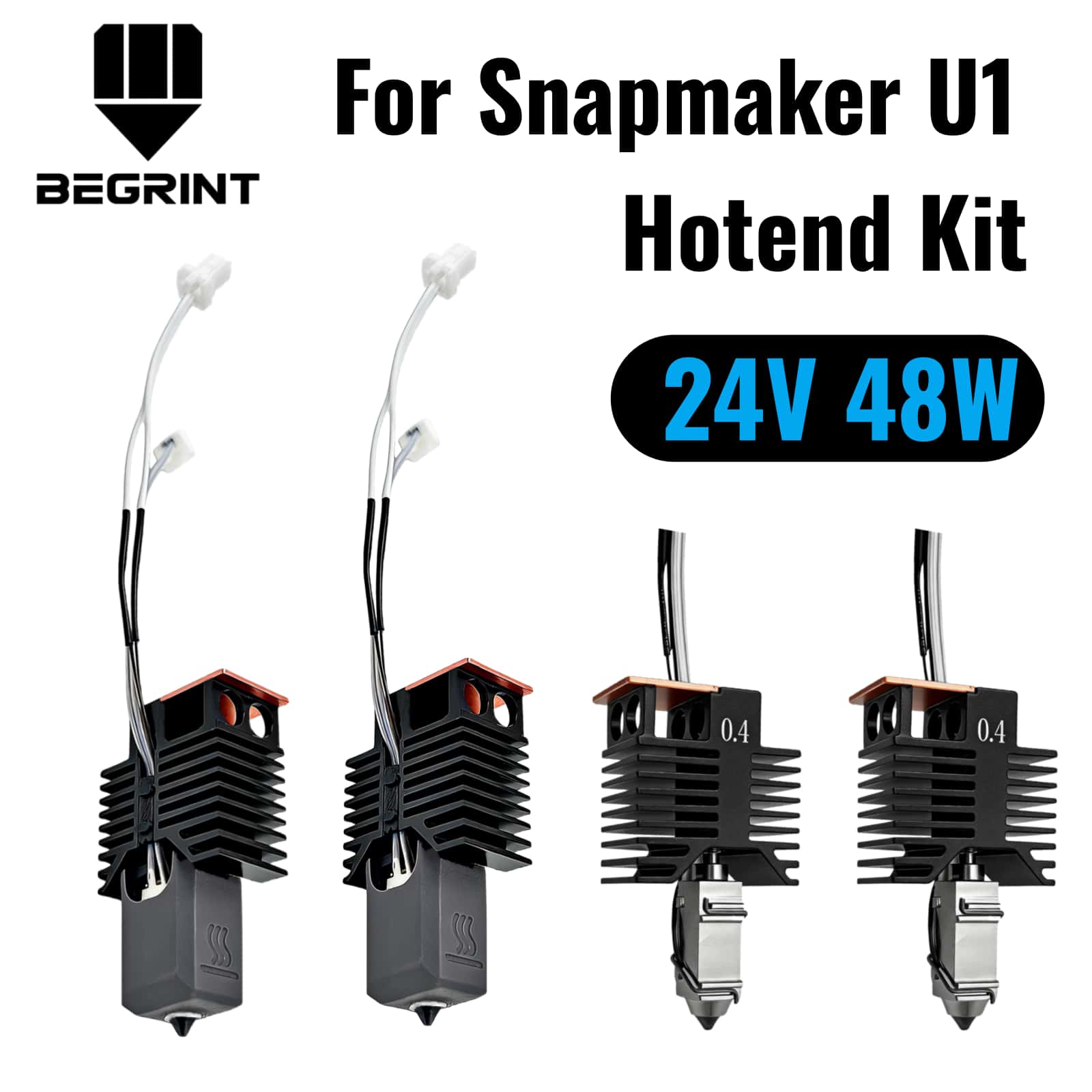 High Flow Ceramic Hotend - 스냅메이커 U1 핫엔드 24V 48W 세라믹